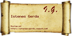 Istenes Gerda névjegykártya